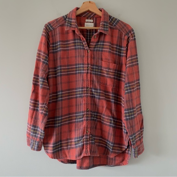 American Eagle Outfitters Tops - American Eagle Boyfriend Fit Ahh-mazingly Soft Red Womens Tartan Flannel XL